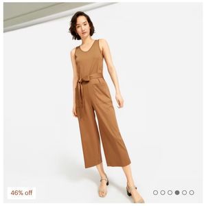 EVERLANE | the luxe cotton jumpsuit toasted coconut S
